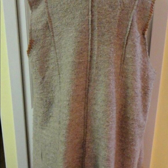 Mystree wrap w/ blanket stitching wool blend sz L - Picture 4 of 5